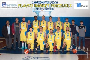 La formazione dell'under 20 del Flavio Basket Pozzuoli